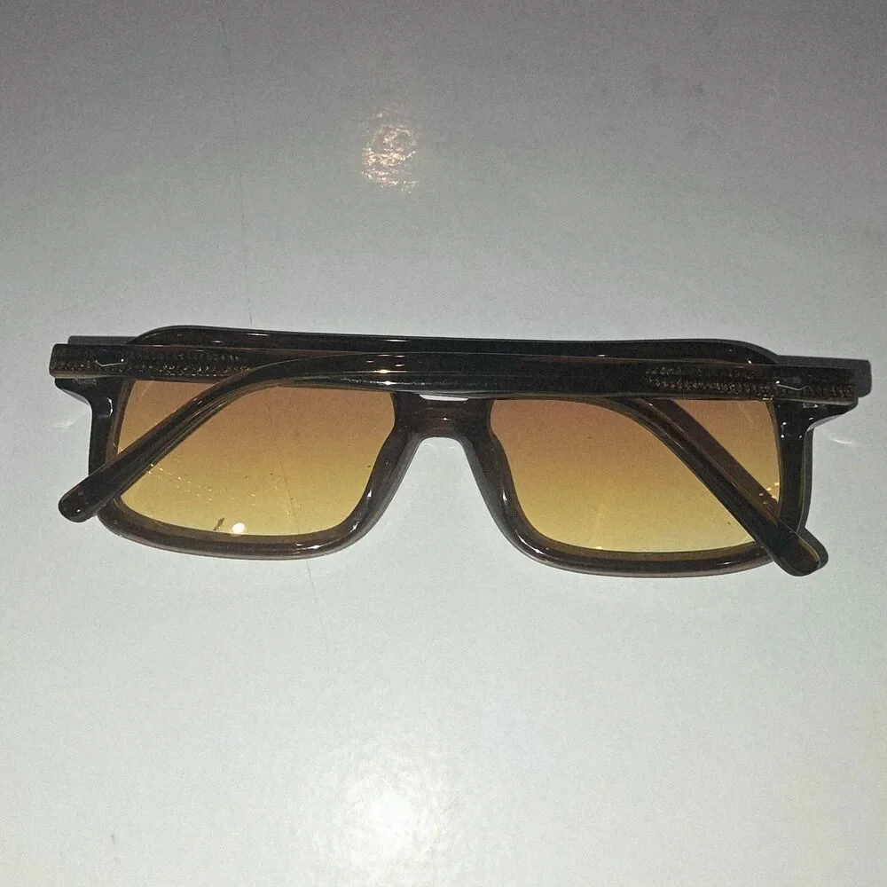 Crap Eyewear The Spaced Ranger Brown Logo Eyeglasses 53-18 & Blk Box Travel Case
